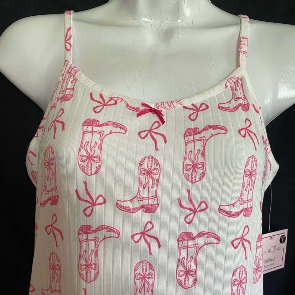 Pink Boot Print Chemise